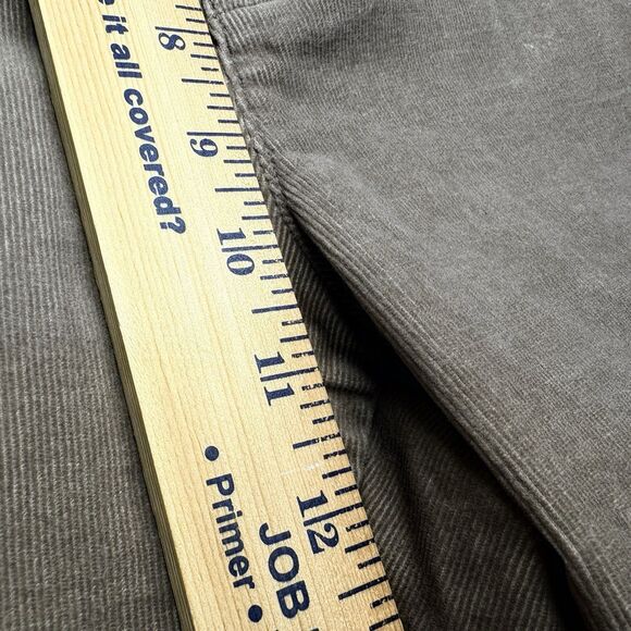 J Jill Size 12 Corduroy Pants Tan Stretch Straight Legs Pockets Mid Rise - Picture 7 of 10